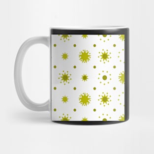 Suns and Dots Yellow Green on White Repeat 5748 Mug